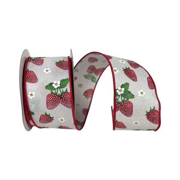 Ribbon^Farrisilk Strawberry Fields Ribbon 2.5" X 10Yd