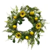Spring^Liberty Floral Sunflower Lemon Mix Lvs Wreath