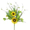 Floral Decor^Liberty Floral Sunflower Mix Leaves Spray
