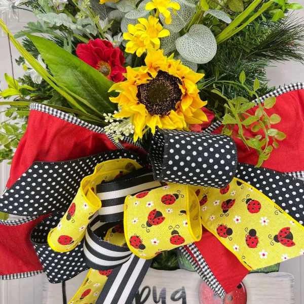 Floral Decor^Liberty Floral Sunflower Mix Leaves Spray