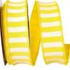 Spring Ribbon^Reliant Ribbon Sunshine Cabana Horizontal Stripe Ribbon, 1.5" X 10Yd