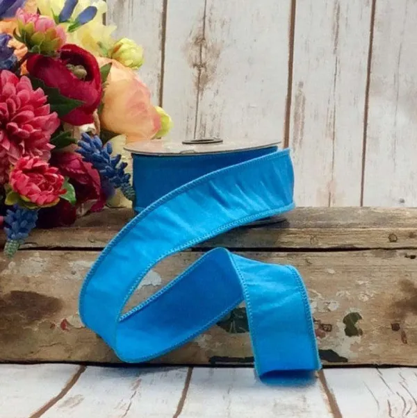 Ribbon^D. Stevens Taffeta Blue Ribbon, 1.5" X 10Yd