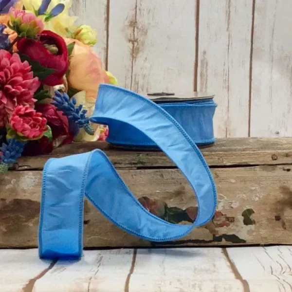 Spring Ribbon^D. Stevens Taffeta Light Blue Ribbon, 1.5" X 10Yd