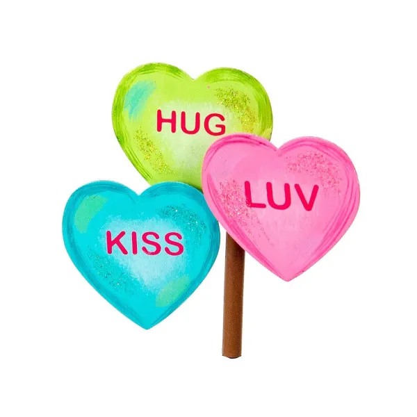 Table Decor^The Round Top Collection Talking Hearts Finial Celebrate Everyday