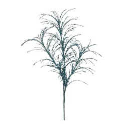 Floral^Regency Teal Glitter Sequin Pampas Grass Spray, 34"