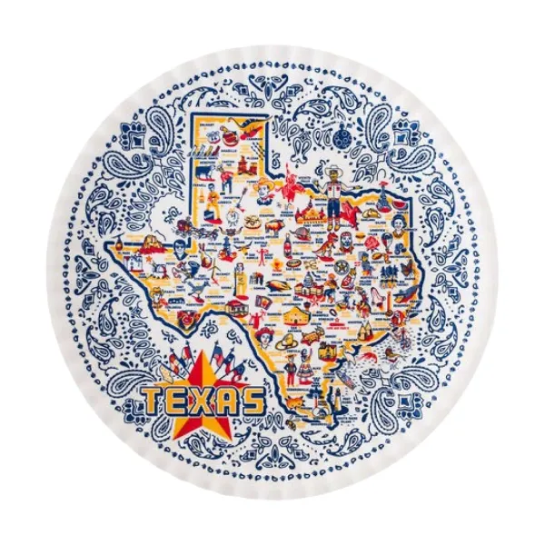 Table Decor^180 Degrees Texas Platter