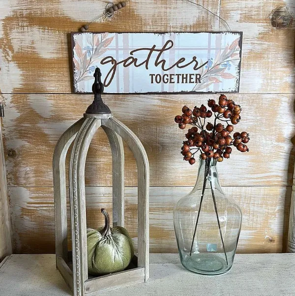 Wall Decor^Burton & Burton Thankful Fall Plaid Sign