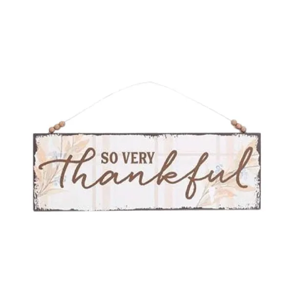 Wall Decor^Burton & Burton Thankful Fall Plaid Sign