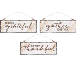 Signs^Burton & Burton Thankful Fall Plaid Sign