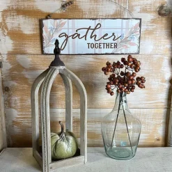 Table Decor^Burton & Burton Thankful Fall Plaid Sign