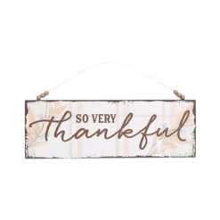 Table Decor^Burton & Burton Thankful Fall Plaid Sign