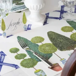 Spring^Hester & Cook Topiary Garden Placemat Sheets