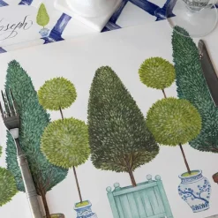 Spring^Hester & Cook Topiary Garden Placemat Sheets