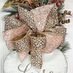 Ribbon^Farrisilk Trendy Cheetah Blush Ribbon