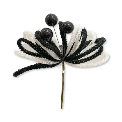 Floral^Craig Bachman Tubing And Glitter Ball Pick In Black And White