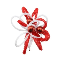 Picks^Craig Bachman Tubing, Glittered Ball Pick In Red & White