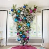 Spring^Farrisilk Turquoise Glitter Ball Ornament, 4"