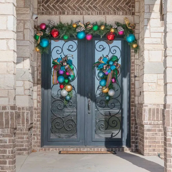 Spring^Farrisilk Turquoise Glitter Ball Ornament, 6"