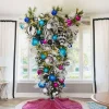 Ball Ornaments^Farrisilk Turquoise Glitter Ball Ornament, 8"