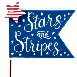 Pot Stakes^The Round Top Collection Usa & Stars Stripes Pennants