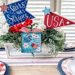 Focal Points^The Round Top Collection Usa & Stars Stripes Pennants