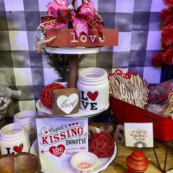 Table Decor^Burton & Burton Valentine's Day Mason Jar