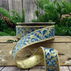 Ribbon^D. Stevens Velvet Glitter Treillage Ribbon, 1.5" X 10Yd