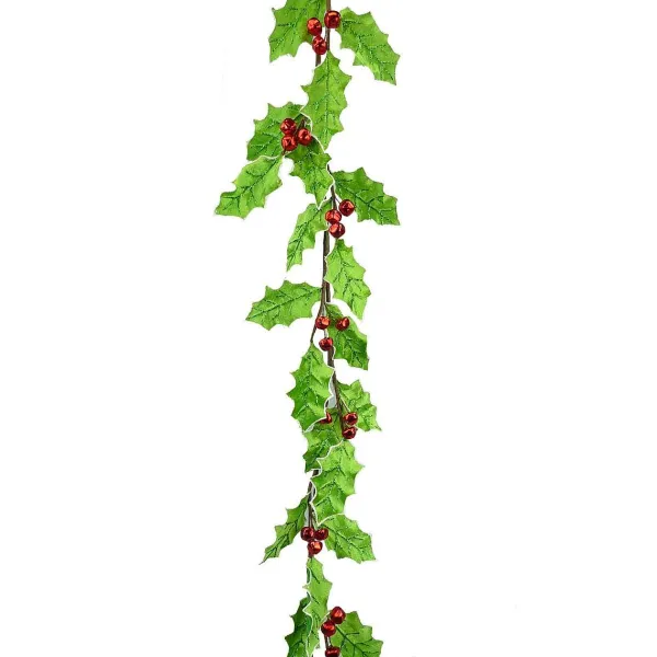 Floral Decor^LIBERTY FLORAL Velvet Holly Leaf Garland