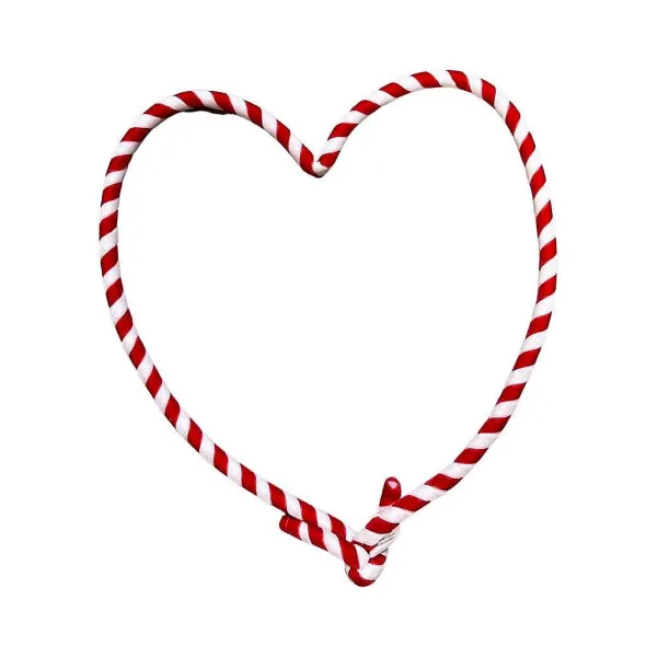 Wall Decor^Regency Velvet Red And White Striped Rope