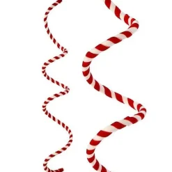 Table Decor^Regency Velvet Red And White Striped Rope