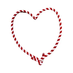 Table Decor^Regency Velvet Red And White Striped Rope