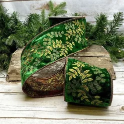 St. Patrick's Day^D. Stevens Vine Green Embroidery Ribbon, 4" X 5"Yd