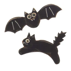 Table Decor^The Round Top Collection Vintage Bat And Cat Magnet