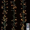 Lights^RAZ Warm White Cluster Lights On Green Wire, 10'