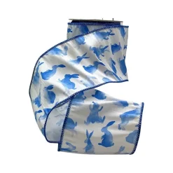 Ribbon^D. Stevens Watercolor Blue Rabbit Ribbon, 4