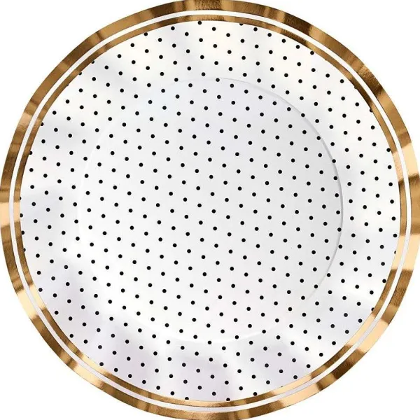 Spring^Sophistiplate Wavy Dinner Plate, Blanc & Noir