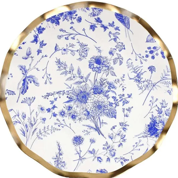 Party Diy^Sophistiplate Wavy Salad Plate, Timeless