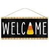 Hanging Decor^Craig Bachman Welcome Home Candy Corn Sign