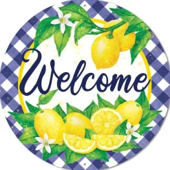 Table Decor^Craig Bachman Welcome Lemons With Check Border Sign