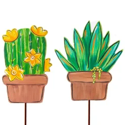 Pot Stakes^The Round Top Collection Whimsy Cactus