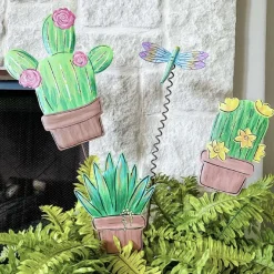 Spring^The Round Top Collection Whimsy Cactus Pot