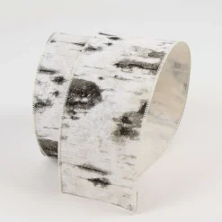 Winter^Farrisilk White Birch Natural Ribbon, 4" X 10Yd