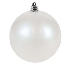 Ball Ornaments^Farrisilk White Candy Apple Ball Ornament, 8"