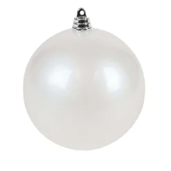Ball Ornaments^Farrisilk White Candy Apple Finish Ball, 4"