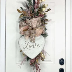 Signs^Burton & Burton White Hanging Love Heart