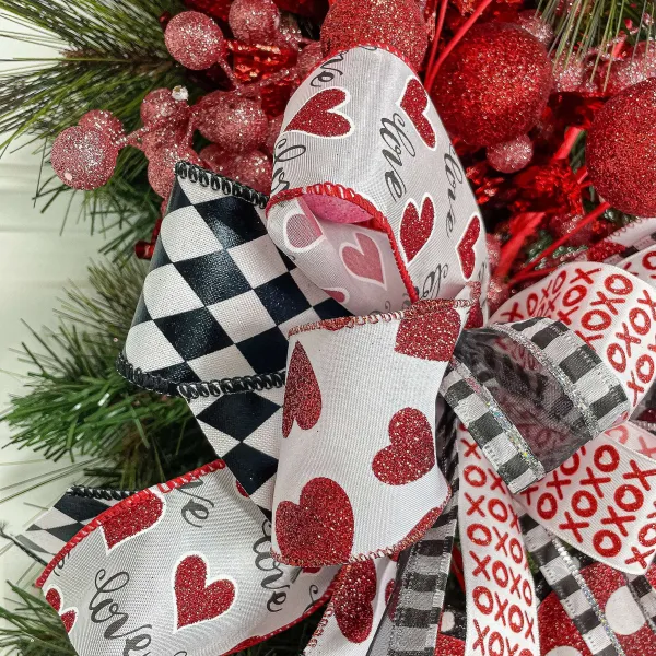 Ribbon^Reliant Ribbon White Heart Love - 2.5"X10Yd
