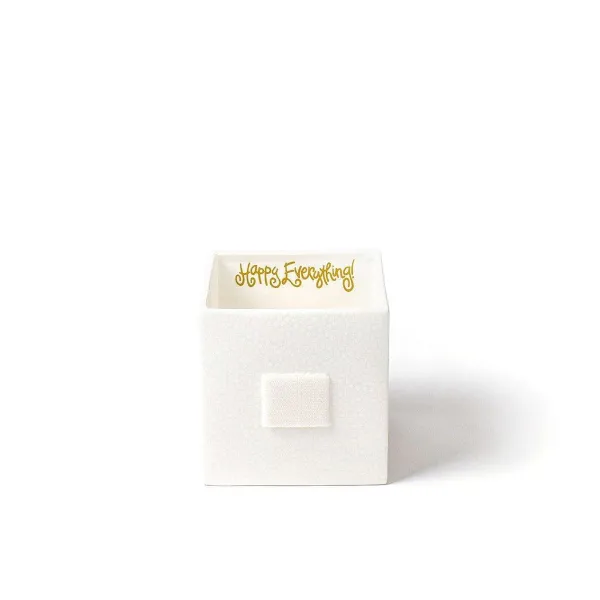 Table Decor^Happy Everything White Mini Dot Medium Nesting Cube By !