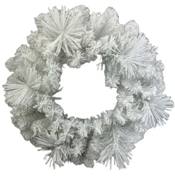 Wall Decor^Liberty Floral White Pine Wreath, 25"