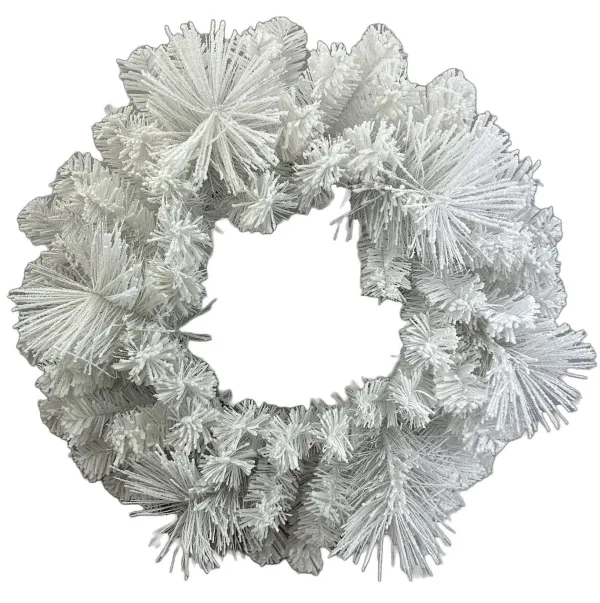 Wall Decor^Liberty Floral White Pine Wreath, 25"