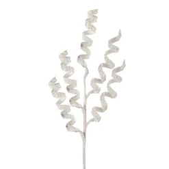 Floral^Regency White Sequin Swirl Spray